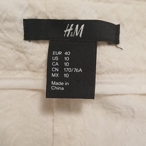 H&M Jeans....Textured Ivory...Size 10 - Picture 6 of 7